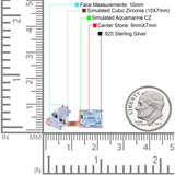 925 Sterling Silver Ring Open Teardrop Pear Emerald Cut CZ Wedding Engagement Bridal Anniversary Cocktail Ring