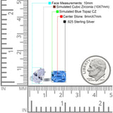 925 Sterling Silver Ring Open Teardrop Pear Emerald Cut CZ Wedding Engagement Bridal Anniversary Cocktail Ring