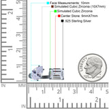 925 Sterling Silver Ring Open Teardrop Pear Emerald Cut CZ Wedding Engagement Bridal Anniversary Cocktail Ring