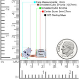 925 Sterling Silver Ring Open Teardrop Pear Emerald Cut CZ Wedding Engagement Bridal Anniversary Cocktail Ring