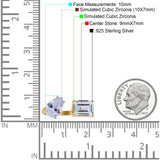 925 Sterling Silver Ring Open Teardrop Pear Emerald Cut CZ Wedding Engagement Bridal Anniversary Cocktail Ring