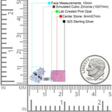 925 Sterling Silver Ring Open Teardrop Pear Emerald Cut CZ Wedding Engagement Bridal Anniversary Cocktail Ring