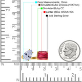 925 Sterling Silver Ring Open Teardrop Pear Emerald Cut CZ Wedding Engagement Bridal Anniversary Cocktail Ring