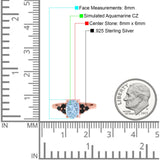 Art Deco Oval Wedding Engagement Bridal Ring Black Simulated Cubic Zirconia 925 Sterling Silver