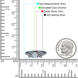 Art Deco Wedding Bridal Ring Leaf Dainty Round Simulated Cubic Zirconia 925 Sterling Silver