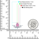 Art Deco Solitaire Accent Pear Wedding Engagement Bridal Ring Band Round Simulated Cubic Zirconia 925 Sterling Silver