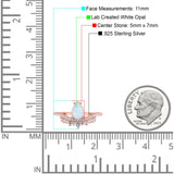 Art Deco Solitaire Accent Pear Wedding Engagement Bridal Ring Band Round Simulated Cubic Zirconia 925 Sterling Silver