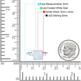 Asscher Cut Art Deco Wedding Engagement Ring Bridal Baguette Simulated Cubic Zirconia 925 Sterling Silver