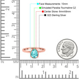 Vintage Style Art Deco Solitaire Accent Pear Wedding Engagement Ring Simulated Cubic Zirconia 925 Sterling Silver