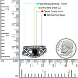 Three Piece Infinity Shank Cushion Cut Art Deco Halo Engagement Ring Round Simulated Cubic Zirconia 925 Sterling Silver