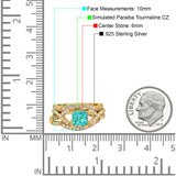 Three Piece Infinity Shank Cushion Cut Art Deco Halo Engagement Ring Round Simulated Cubic Zirconia 925 Sterling Silver