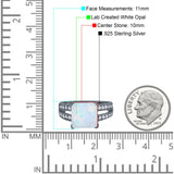 Princess Cut Art Deco Engagement Ring Simulated Cubic Zirconia 925 Sterling Silver