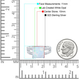 Princess Cut Art Deco Engagement Ring Simulated Cubic Zirconia 925 Sterling Silver