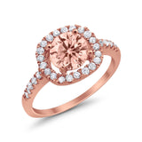 Solitaire Accent Wedding Ring Round Simulated CZ 925 Sterling Silver