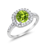 Solitaire Accent Wedding Ring Round Simulated CZ 925 Sterling Silver