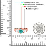 Round Wedding Ring Pear & Baguette Simulated Cubic Zirconia 925 Sterling Silver