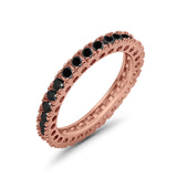 Eternity Wedding Band Rings Round Simulated CZ 925 Sterling Silver