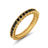 Eternity Wedding Band Rings Round Simulated CZ 925 Sterling Silver