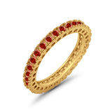 Eternity Wedding Band Rings Round Simulated CZ 925 Sterling Silver
