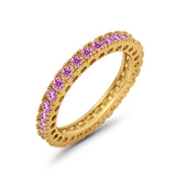 Eternity Wedding Band Rings Round Simulated CZ 925 Sterling Silver