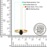 Engagement Ring Oval Simulated Cubic Zirconia Accent 925 Sterling Silver