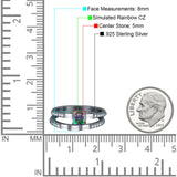 Princess Cut Bridal Ring Set with Cubic Zirconia  & Sterling Silver