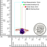 Art Deco Wedding Bridal Engagement Ring Round Simulated Cubic Zirconia 925 Sterling Silver
