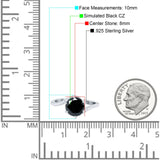 Art Deco Wedding Bridal Engagement Ring Round Simulated Cubic Zirconia 925 Sterling Silver