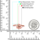 Art Deco Wedding Bridal Engagement Ring Round Simulated Cubic Zirconia 925 Sterling Silver