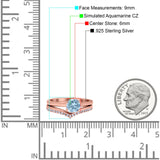 Wedding Engagement Band Piece Ring Round Simulated CZ 925 Sterling Silver