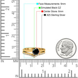 Wedding Engagement Band Piece Ring Round Simulated CZ 925 Sterling Silver