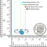 Oval Engagement Ring Simulated Cubic Zirconia 925 Sterling Silver