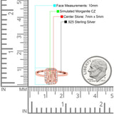 Halo Radiant Cut Wedding Engagement Ring Round Simulated Cubic Zirconia 925 Sterling Silver