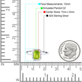 Halo Radiant Cut Wedding Engagement Ring Round Simulated Cubic Zirconia 925 Sterling Silver