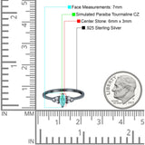 Marquise Art Deco Engagement Ring Round 3 Stone Simulated Cubic Zirconia 925 Sterling Silver