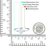 Three Stone Art Deco Engagement Ring Round Simulated Cubic Zirconia 925 Sterling Silver