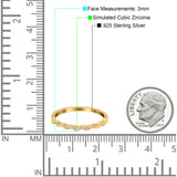 Twist Infinity Shank Accent Ring Wedding Band Round Simulated Cubic Zirconia 925 Sterling Silver