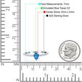 Teardrop Pear Art Deco Wedding Ring Simulated Cubic Zirconia 925 Sterling Silver