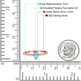 Teardrop Pear Art Deco Wedding Ring Simulated Cubic Zirconia 925 Sterling Silver