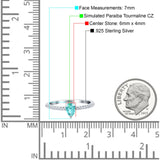 Teardrop Pear Art Deco Wedding Ring Simulated Cubic Zirconia 925 Sterling Silver