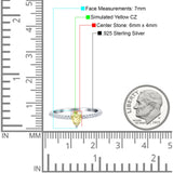 Teardrop Pear Art Deco Wedding Ring Simulated Cubic Zirconia 925 Sterling Silver