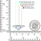 Halo Heart Art Deco Wedding Bridal Ring Round Simulated Cubic Zirconia 925 Sterling Silver