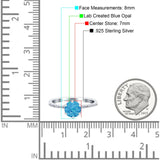 Art Deco Wedding Engagement Bridal Ring Round Simulated Cubic Zirconia 925 Sterling Silver