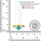 Art Deco Wedding Engagement Bridal Ring Round Simulated Cubic Zirconia 925 Sterling Silver