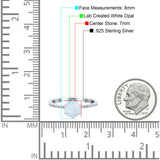 Art Deco Wedding Engagement Bridal Ring Round Simulated Cubic Zirconia 925 Sterling Silver