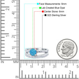 Art Deco Two Piece Wedding Bridal Ring Band Round Simulated Cubic Zirconia 925 Sterling Silver