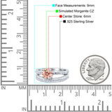 Art Deco Two Piece Wedding Bridal Ring Band Round Simulated Cubic Zirconia 925 Sterling Silver