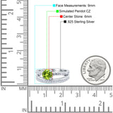 Art Deco Two Piece Wedding Bridal Ring Band Round Simulated Cubic Zirconia 925 Sterling Silver