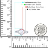 Halo Art Deco Wedding Pear Bridal Ring Crisscross Round Simulated Cubic Zirconia 925 Sterling Silver