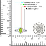 Halo Art Deco Wedding Pear Bridal Ring Crisscross Round Simulated Cubic Zirconia 925 Sterling Silver